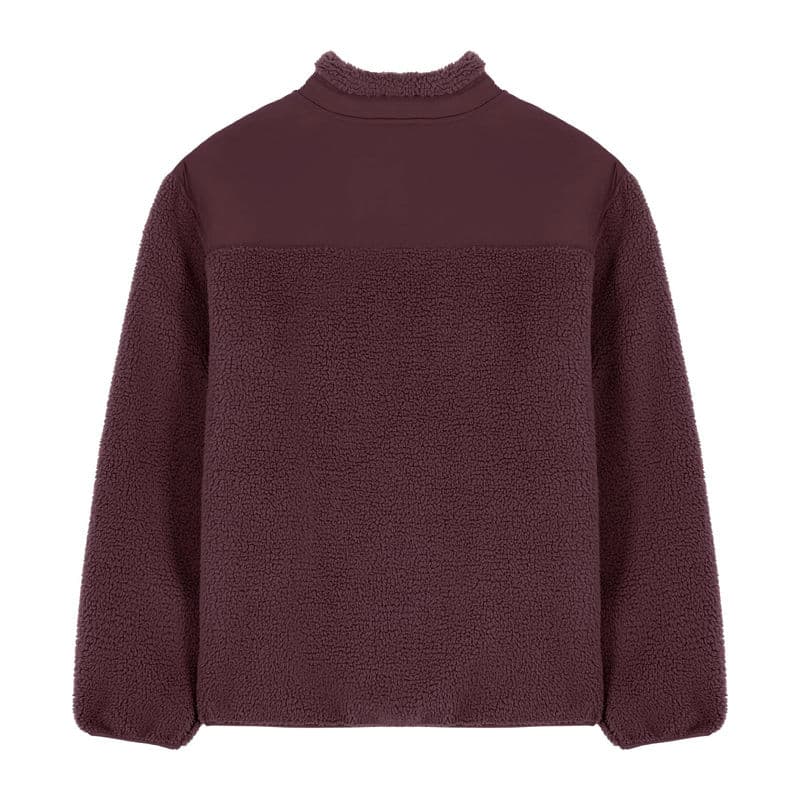 Brooker unisex relaxed fit sherpa jacket coloris Marron rouge