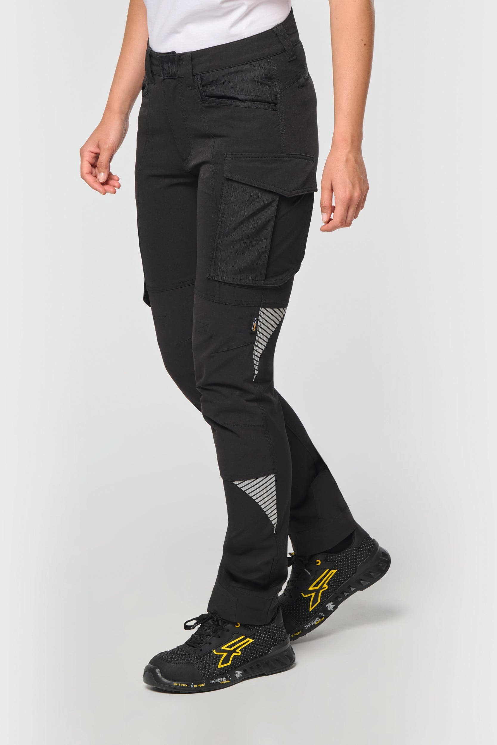 Pantalon stretch recyclé multipoches unisexe en situation