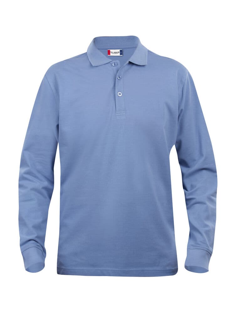 Clique Classic Lincoln L/S Polo coloris Bleu clair