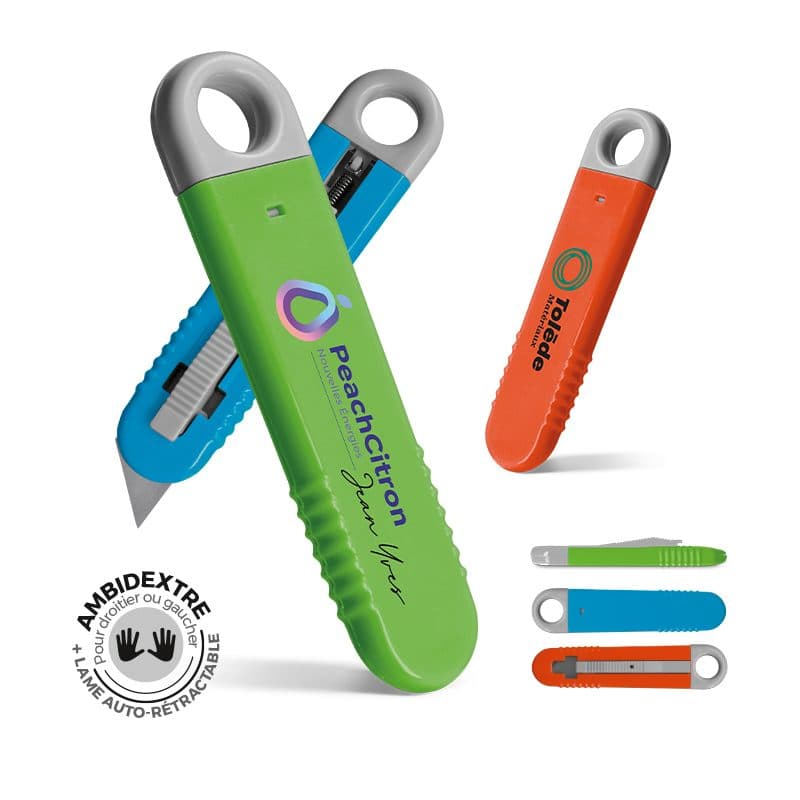 CUTTER PLASTIQUE A LAME AUTORETRACTABLE