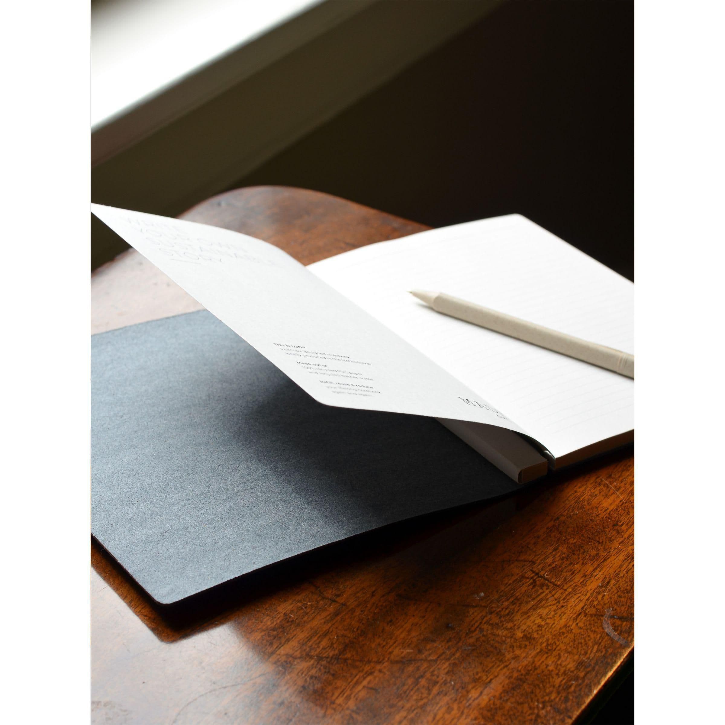 Carnet de notes A5 en textile recyclé en situation