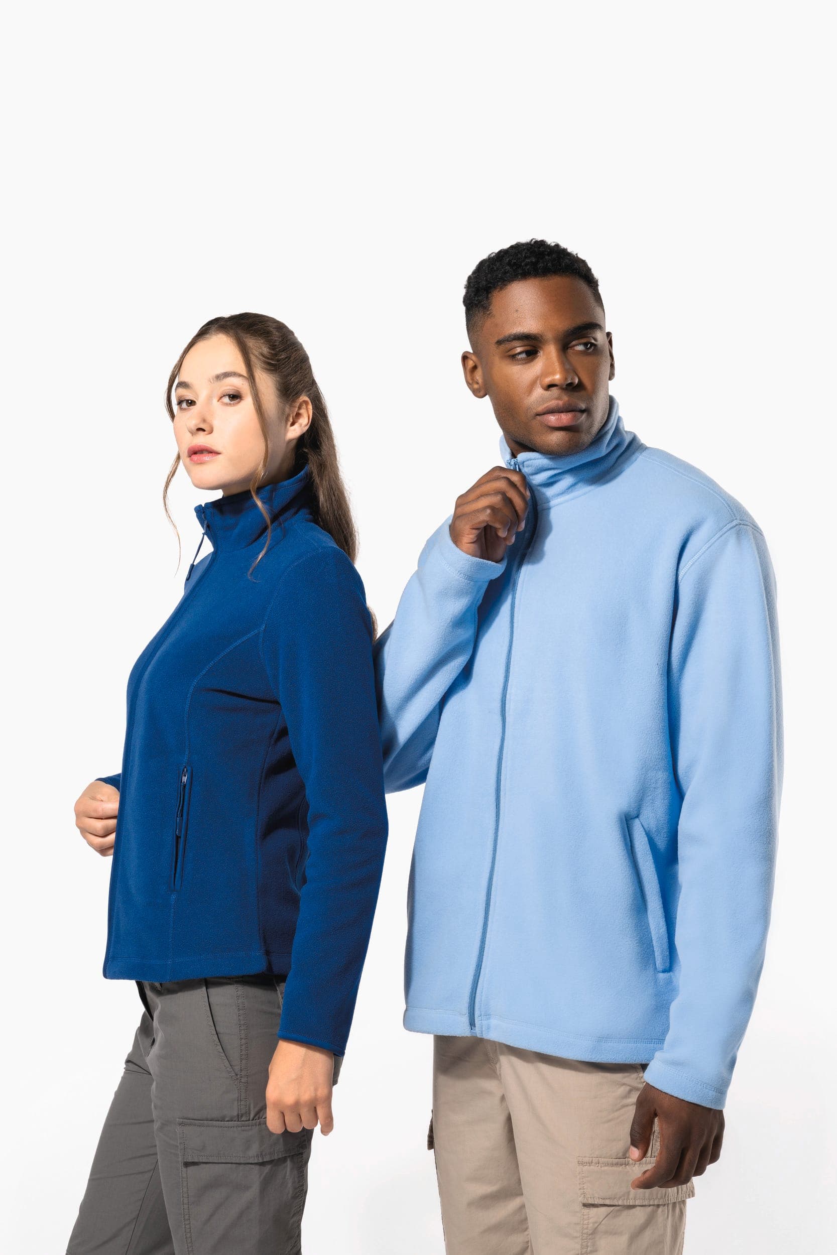 Veste micropolaire zippée homme en situation