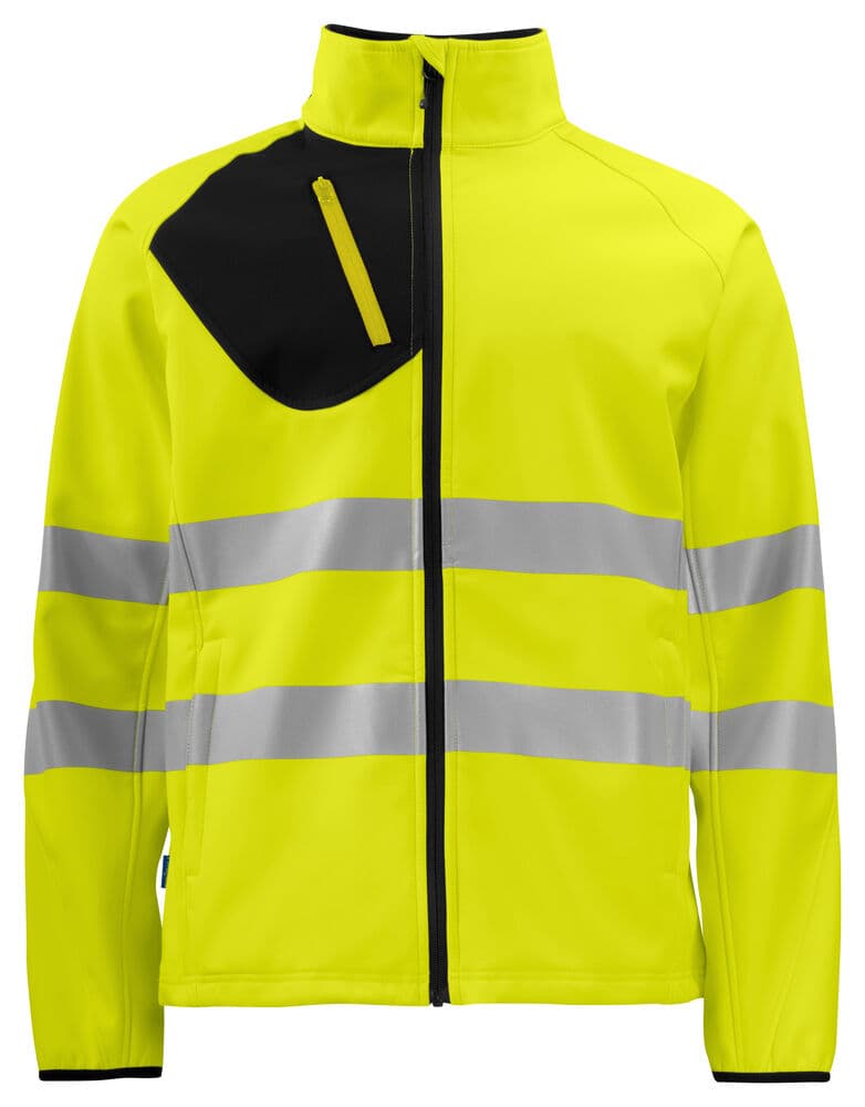 6432 SOFTSHELL SIGNALISATION EN ISO 20471 CLASSE 3 coloris Jaune / Noir