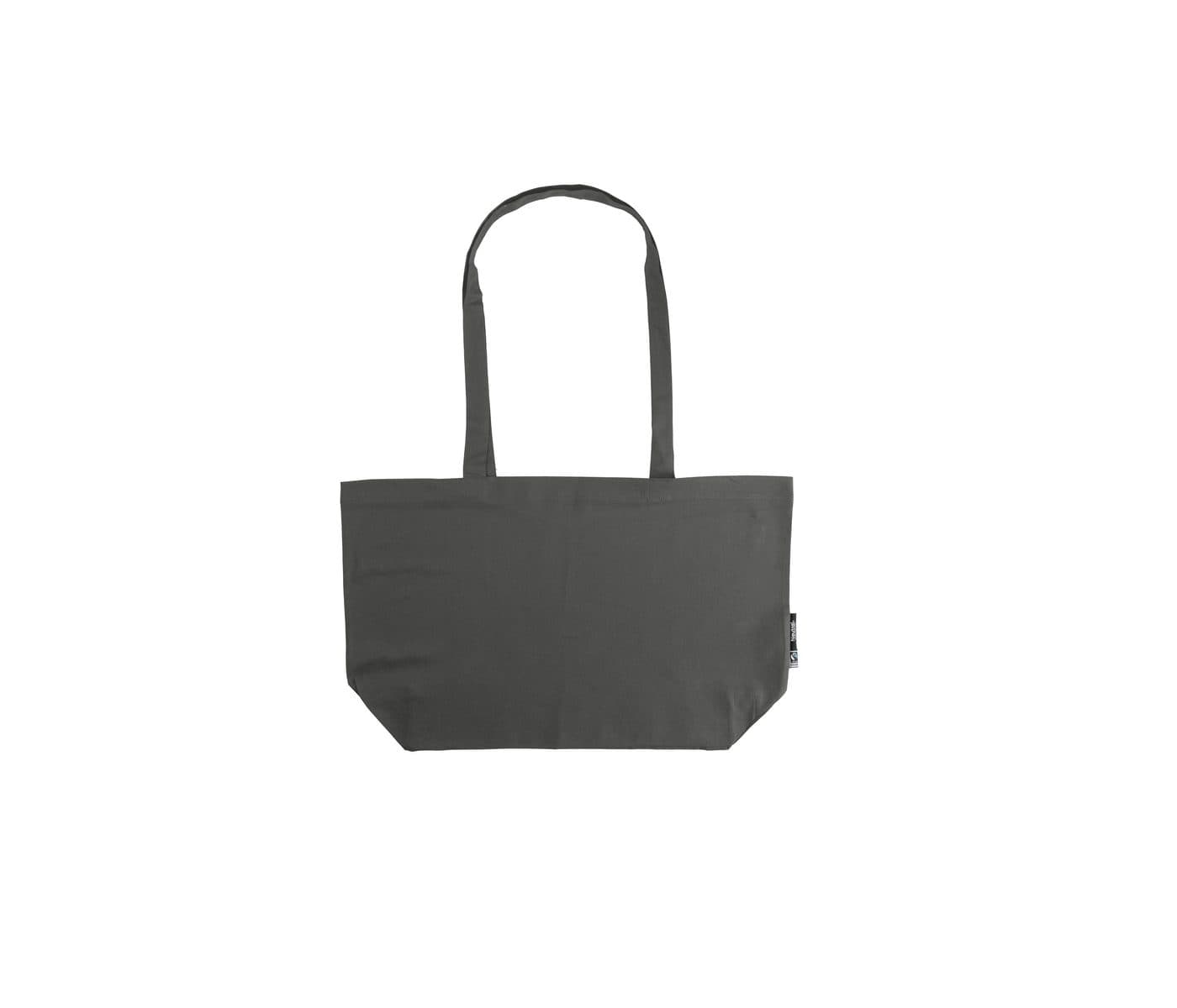 SHOPPING BAG WITH GUSSET coloris Gris charbon