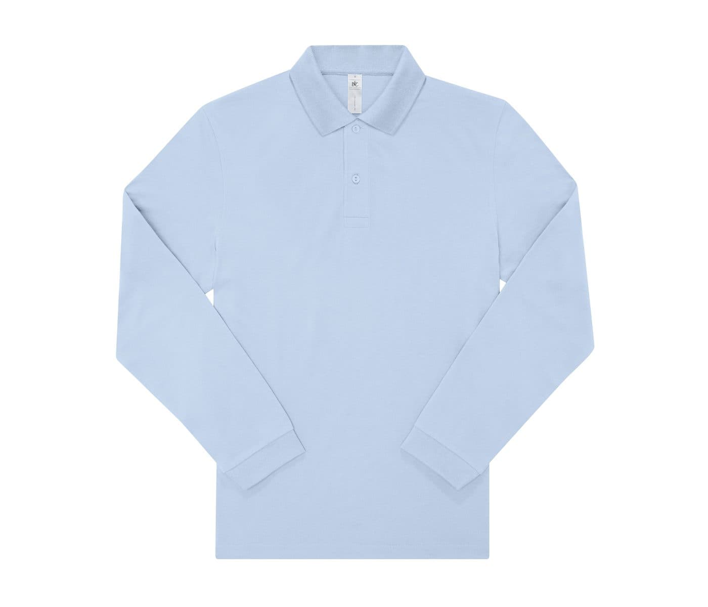 B&C MY POLO 180 LSL coloris Bleu rose poudré