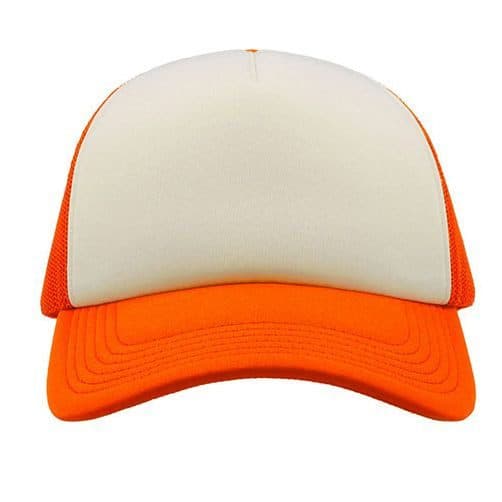 RAPPER CAP coloris Fluo orange / Blanc