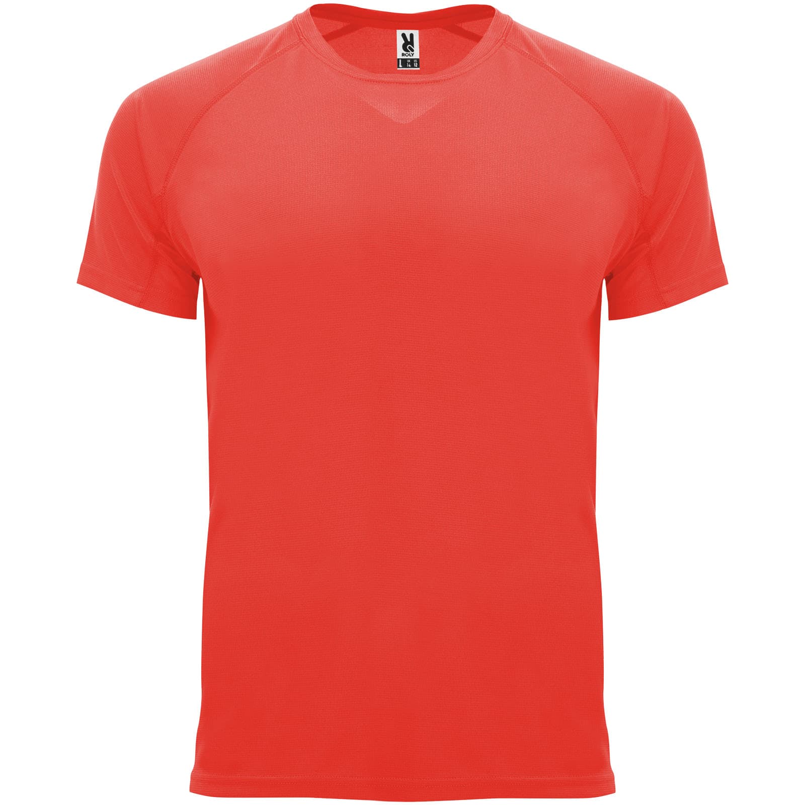 T-shirt de sport de 135 g/m² Bahrain à manches courtes pour enfant coloris Corail fluo
