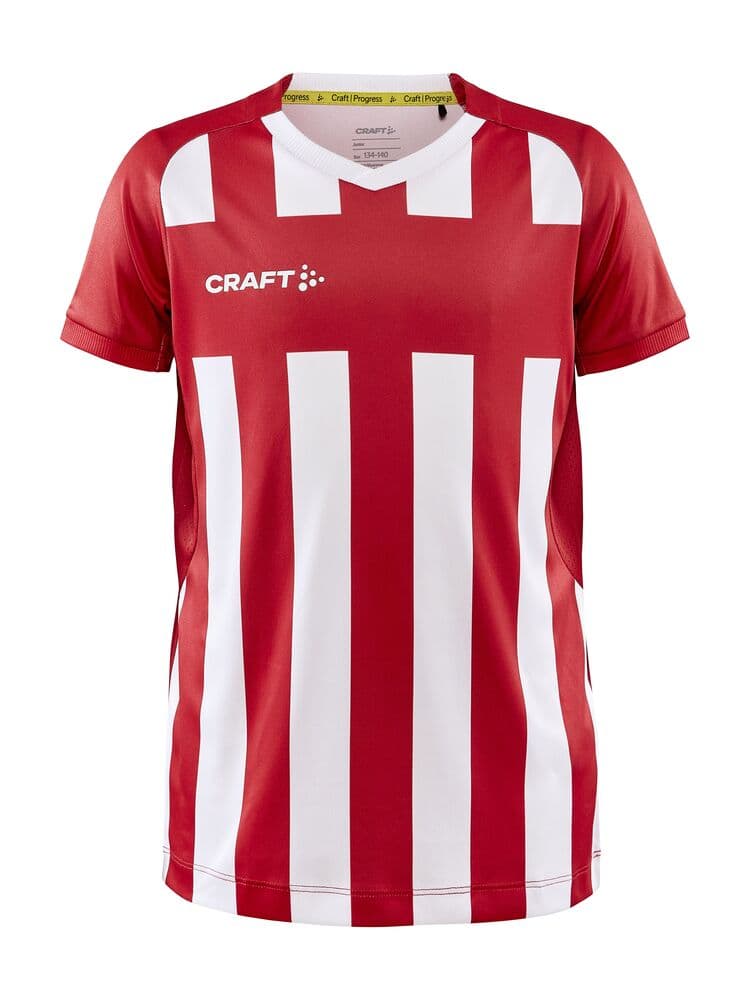 Craft Progress 2.0 stripe jersey jr coloris Rouge / Blanc