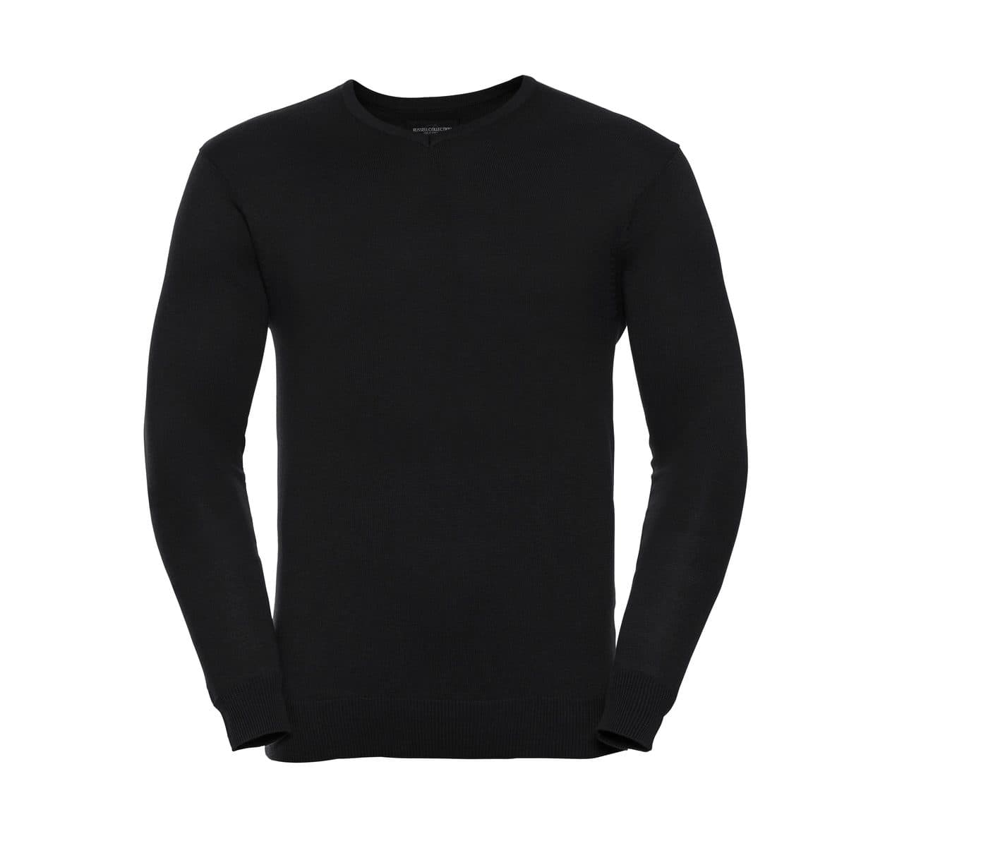 MEN'S V-NECK KNITTED PULLOVER coloris Noir