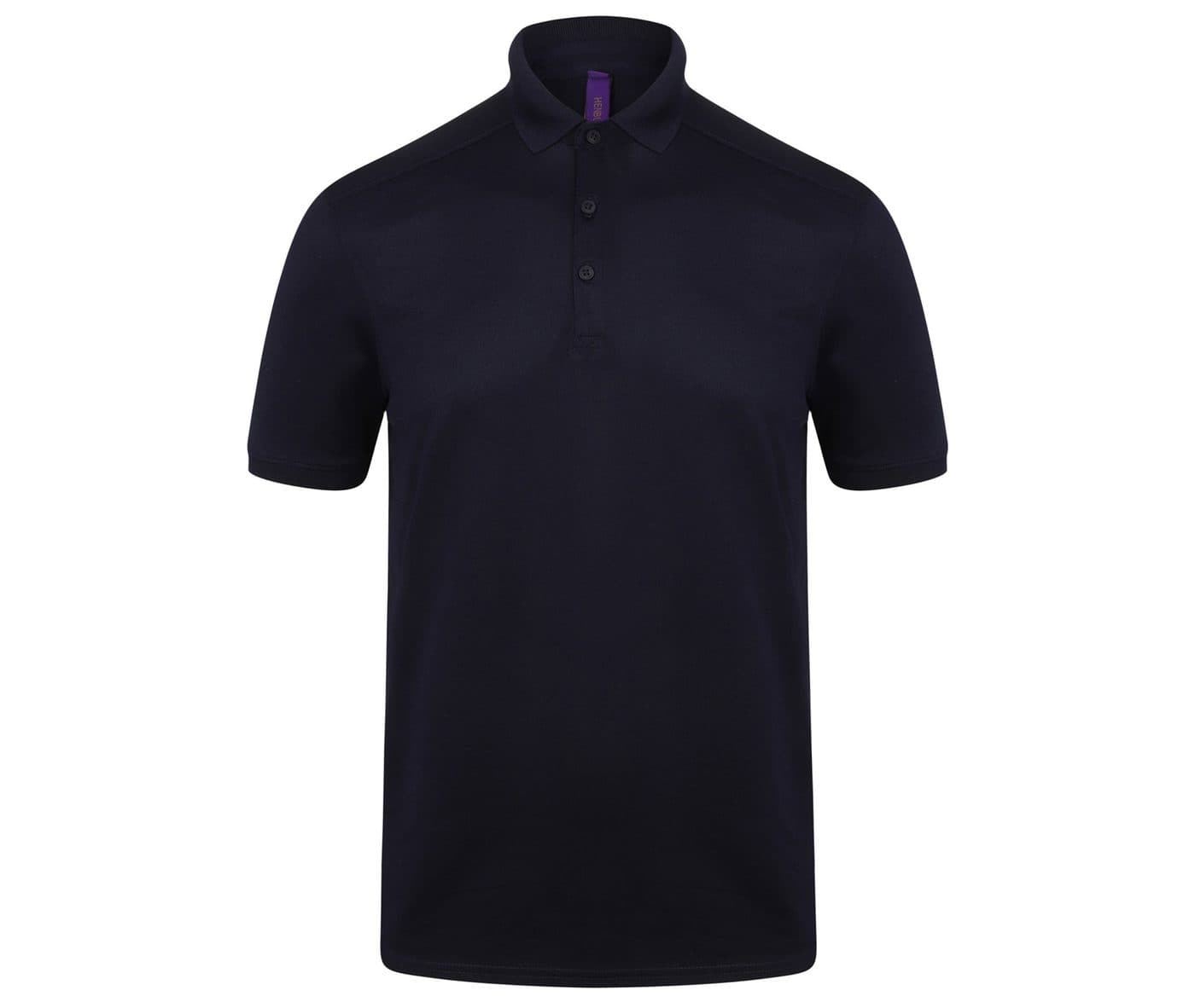 MEN’S STRETCH POLYESTER POLO SHIRT coloris Marine oxford