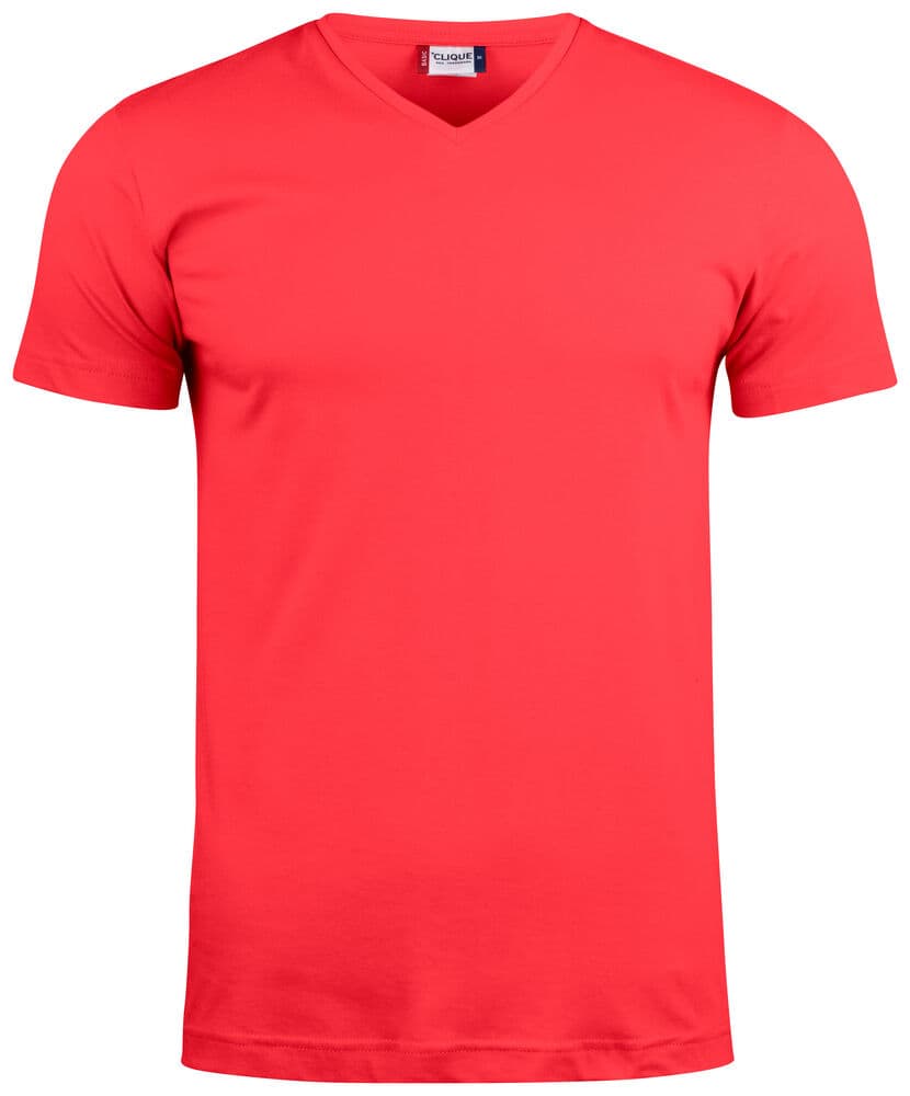 Clique Basic-T V-neck coloris Rouge