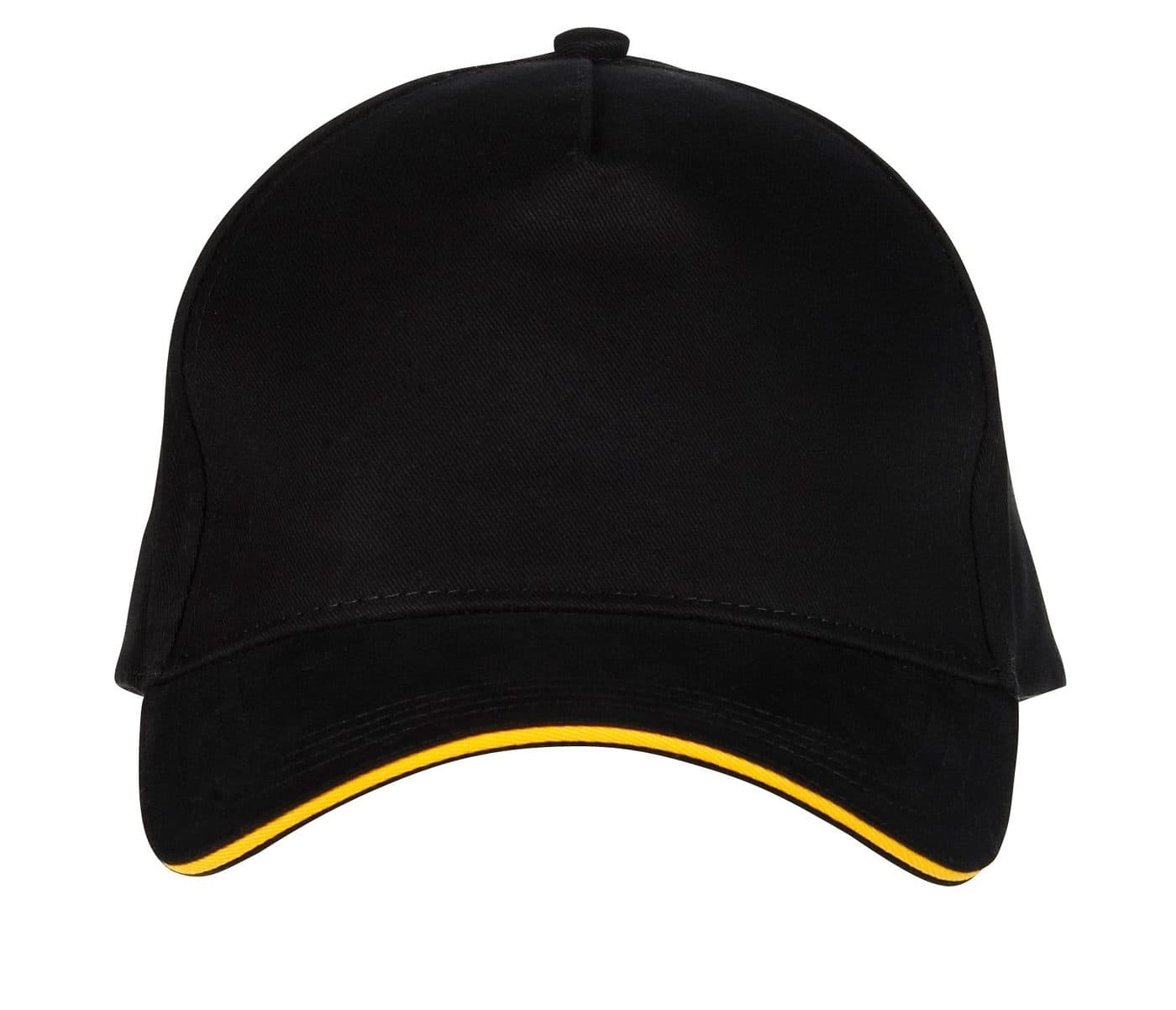 CASQUETTE 5 PANS coloris Noir / Or