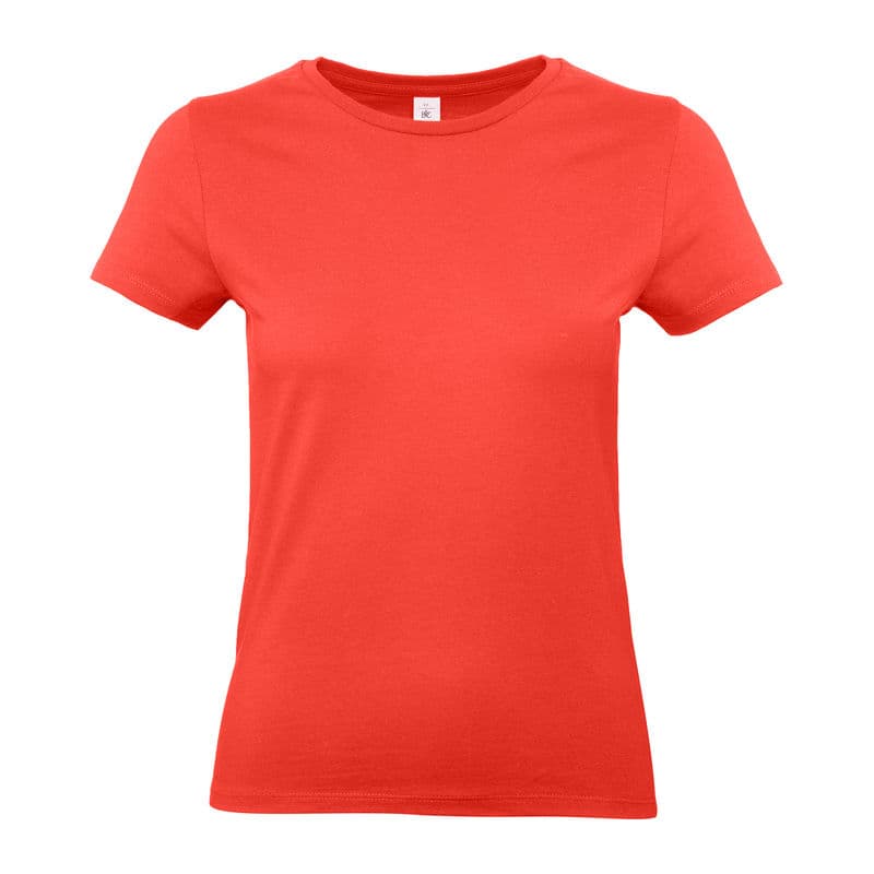 B&C #E190 /WOMEN T-SHIRT coloris Orange coucher de soleil
