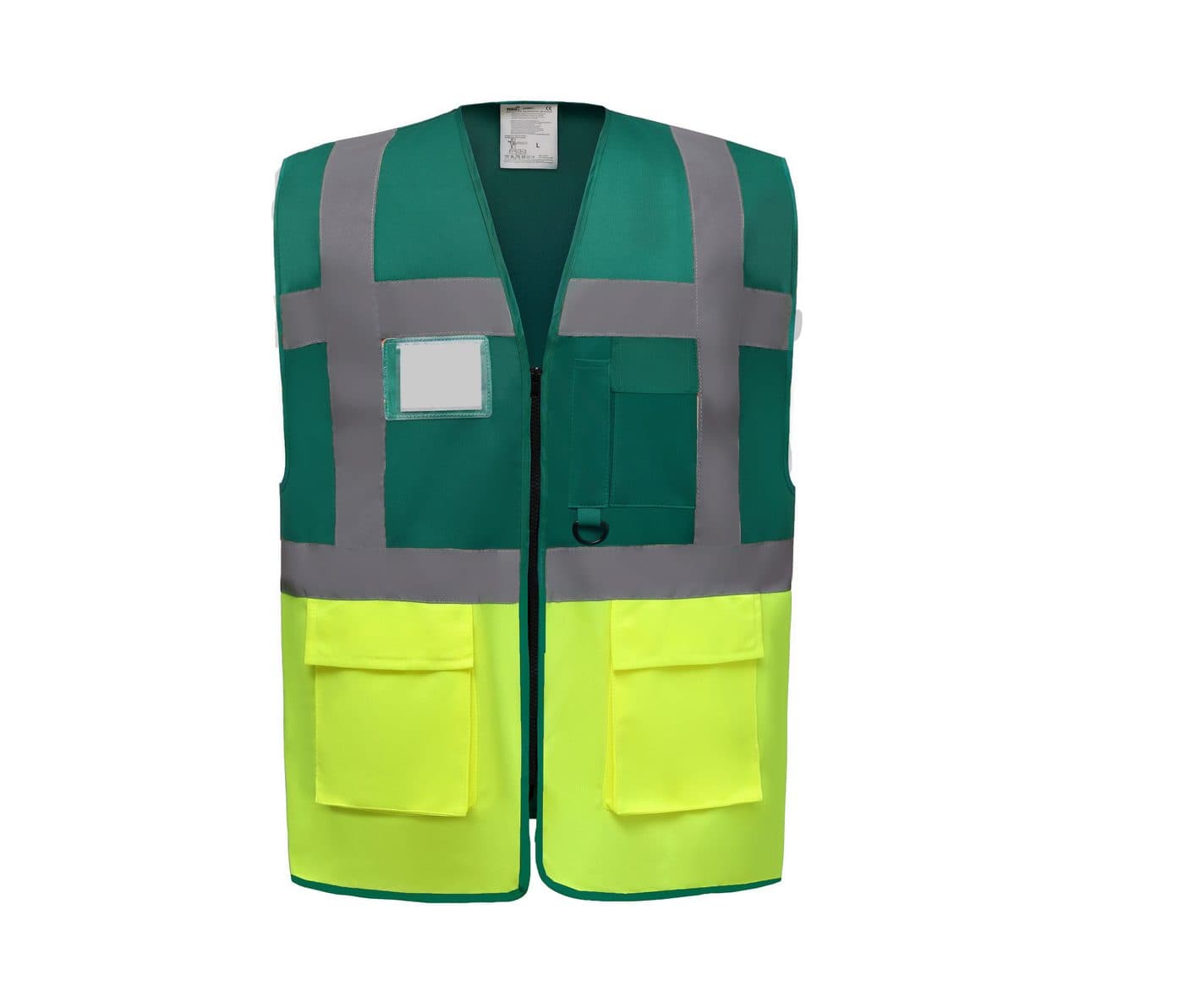 MULTI-FUNCTIONAL EXECUTIVE HI-VIS WAISTCOAT coloris Vert Paramedic / Jaune haute visibilité