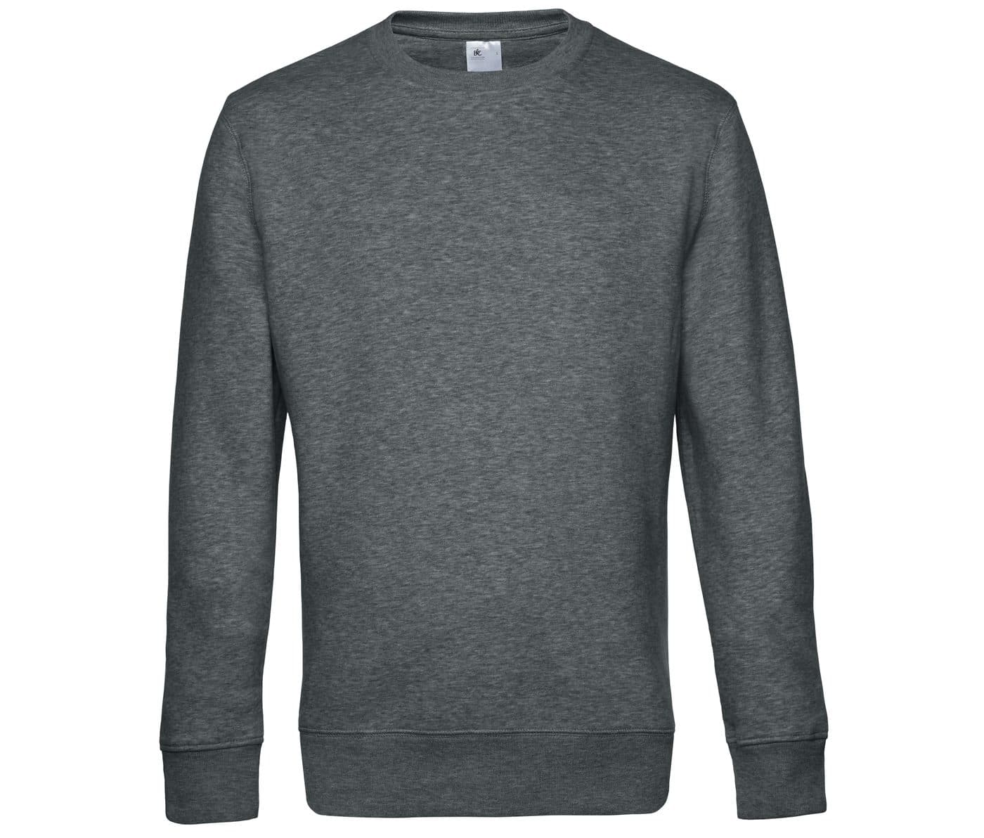 B&C KING CREW NECK coloris Gris moyen chiné