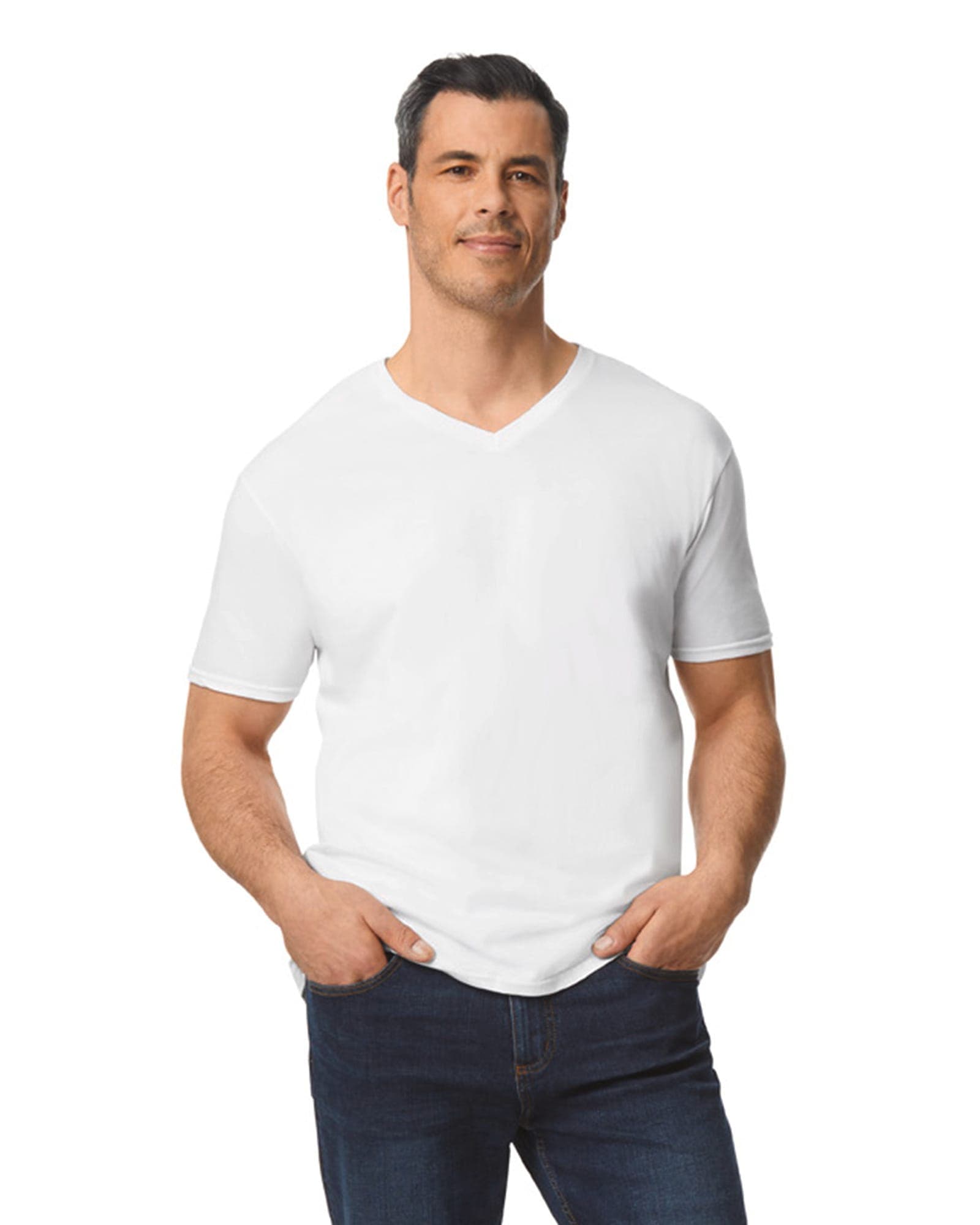 T-shirt homme col v Softstyle en situation
