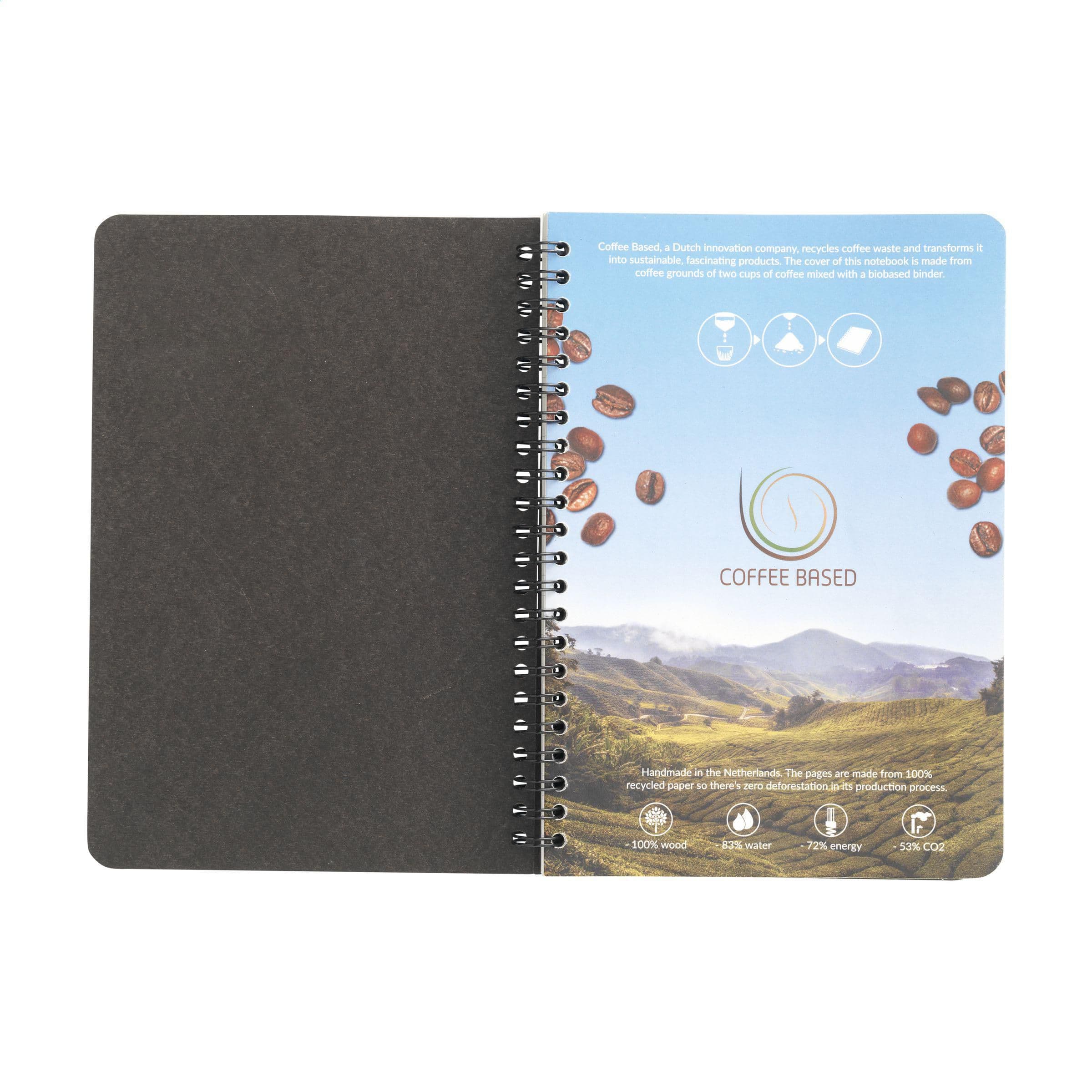 Carnet de notes Coffee Wire-O A5 en situation