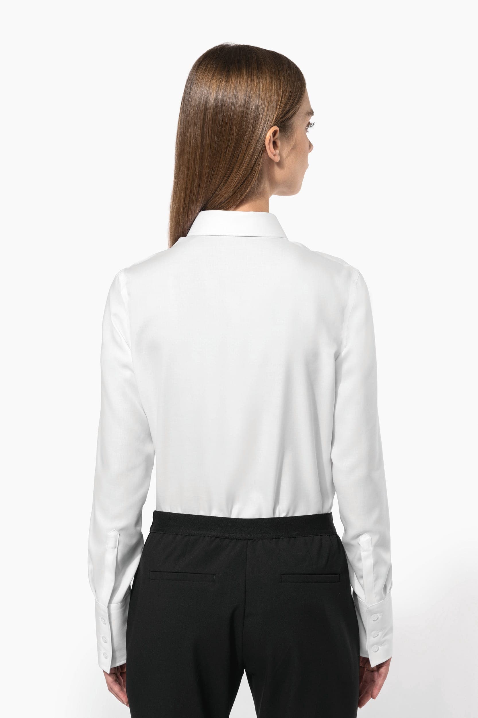 Chemise manches longues sans repassage femme en situation