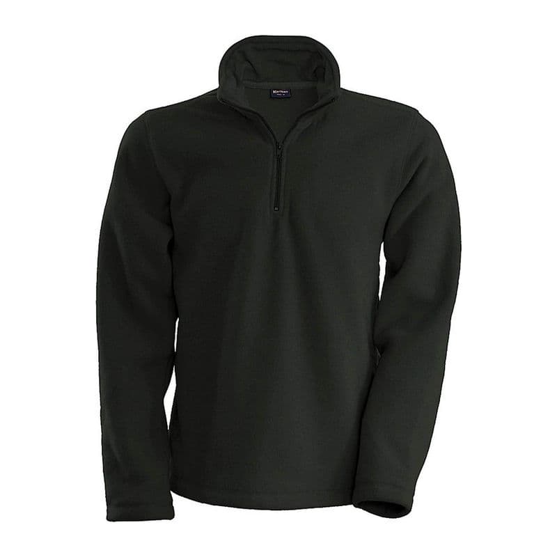 ENZO - ZIP NECK MICROFLEECE JACKET coloris Gris foncé