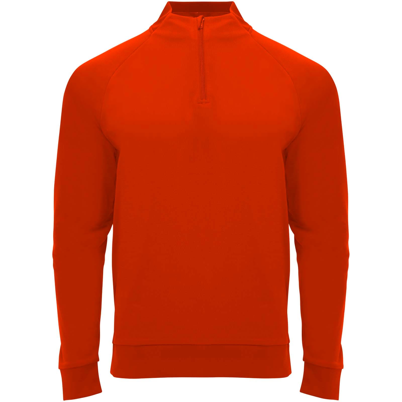 Sweatshirt de 200 g/m² Epiro à manches longues avec fermeture demi- zip pour enfant coloris Rouge
