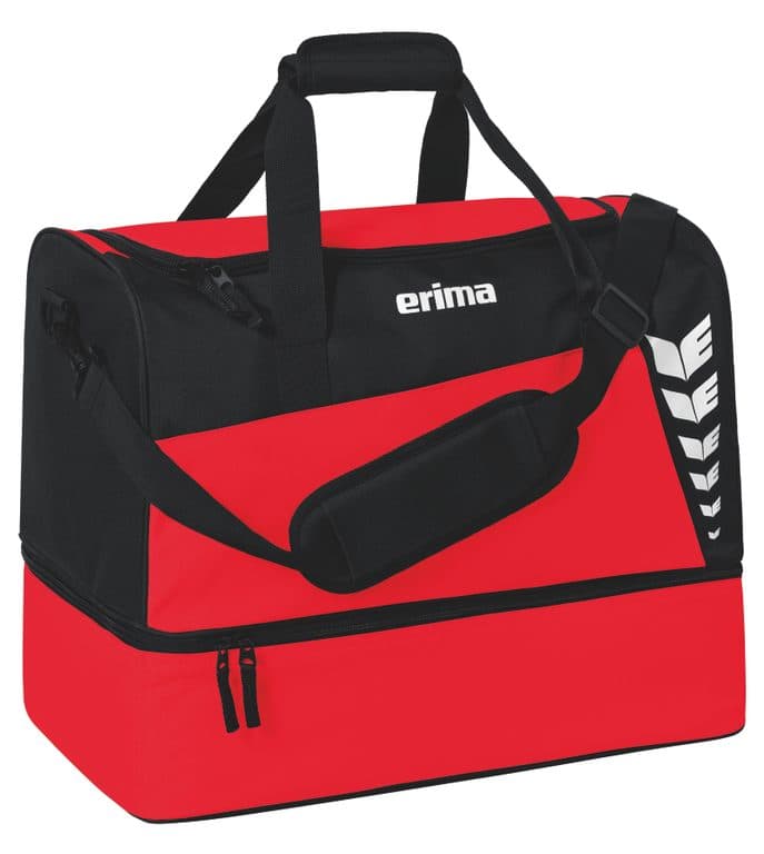 Sac de sport SIX WINGS avec compartiment inférieur coloris Rouge / Noir