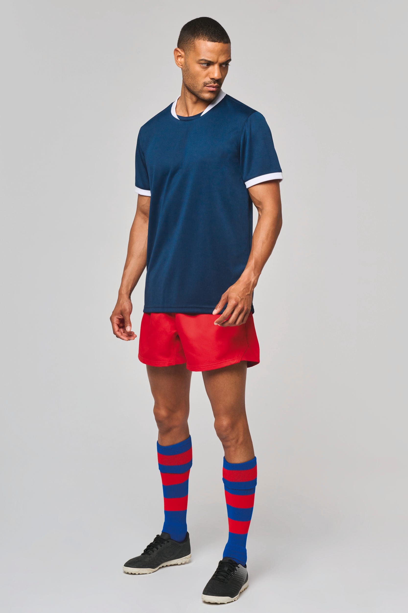 Maillot de rugby manches courtes unisexe en situation