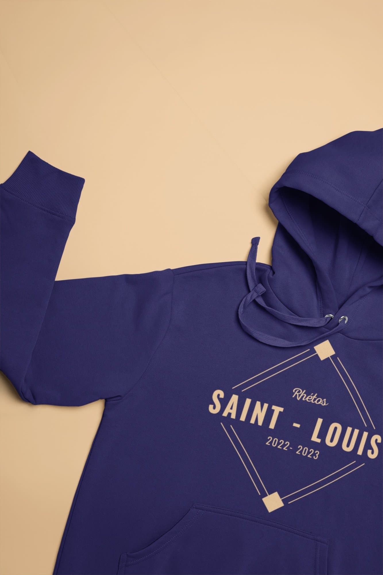 Sweat à capuche marine des rhétos Saint-Louis 2022-2023